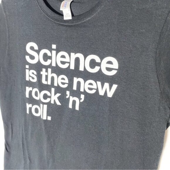 Gildan Soft Style Black Cotton Science Is The New Rock ‘N’ Roll T Shirt L - Picture 7 of 9